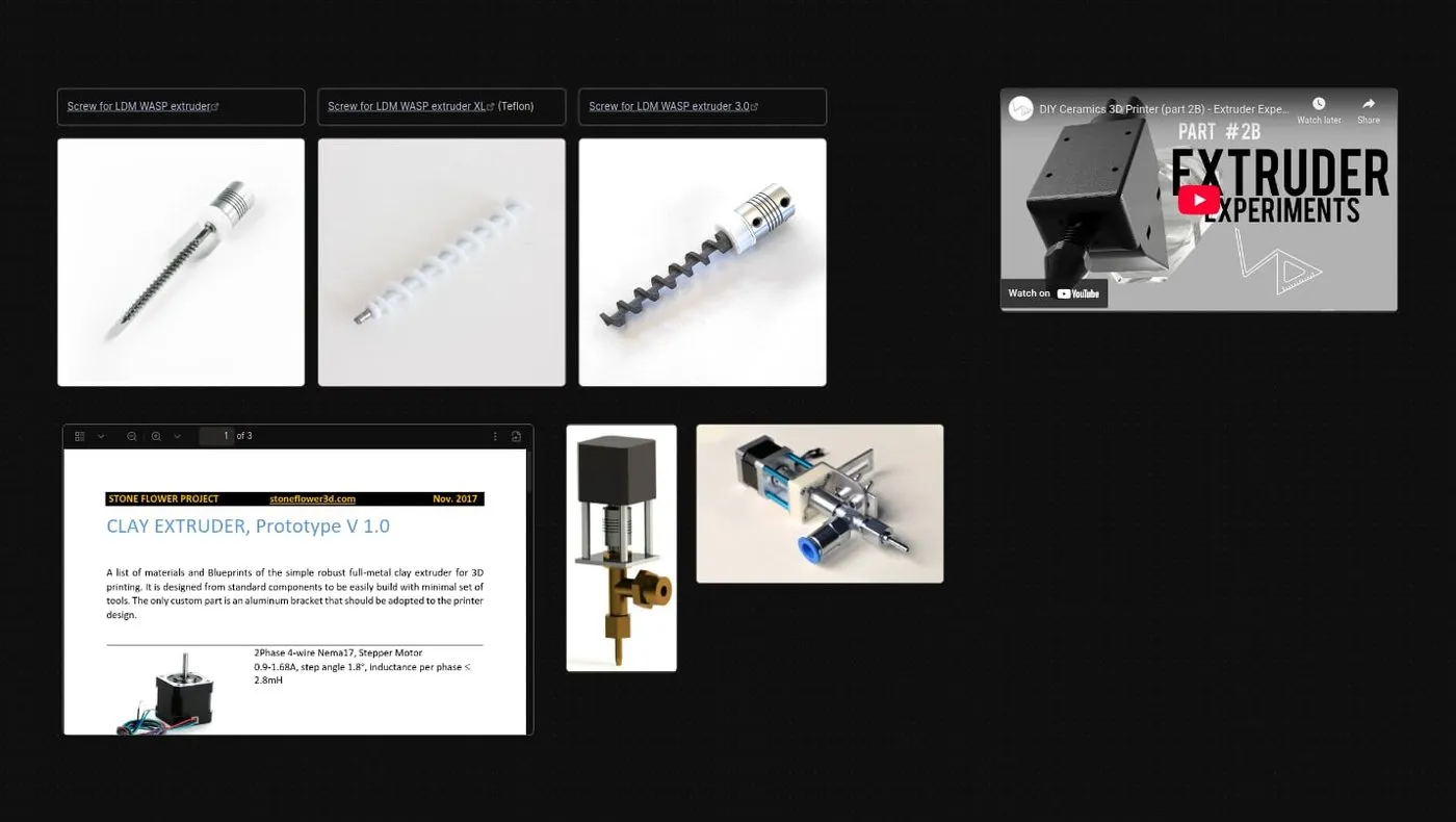 Clay 3D printing research