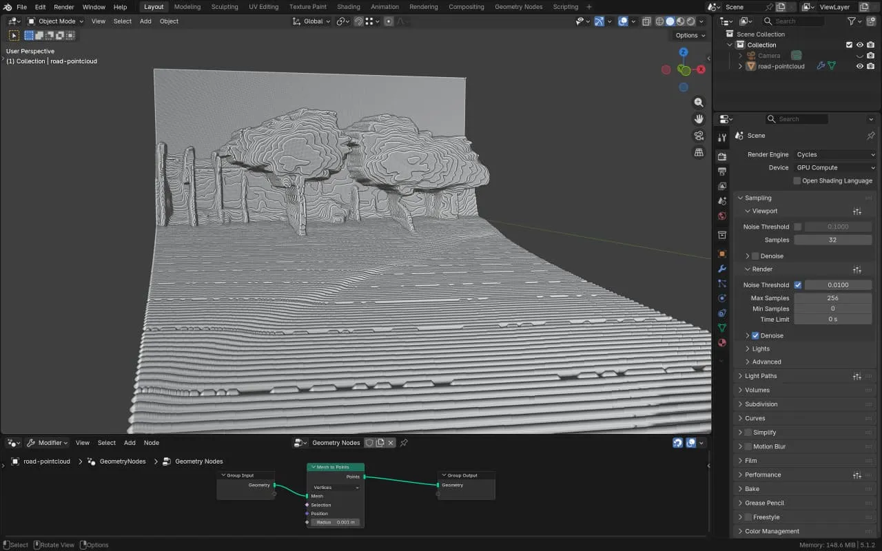 Road point cloud